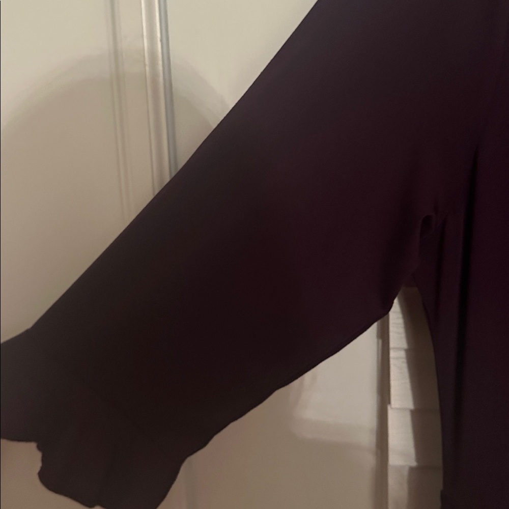 Dainty Jewells Purple Tiered Long Sleeve Maxi Dress - Picture 2 of 5